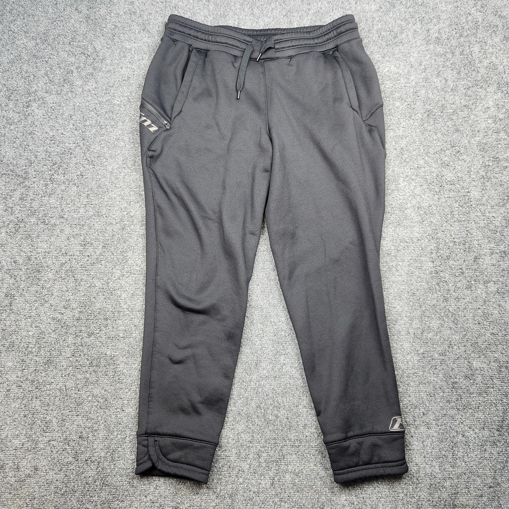 Klim Sundance Pants Womens Large Black Fleece Jogger Thermal Zip Pocket Lined